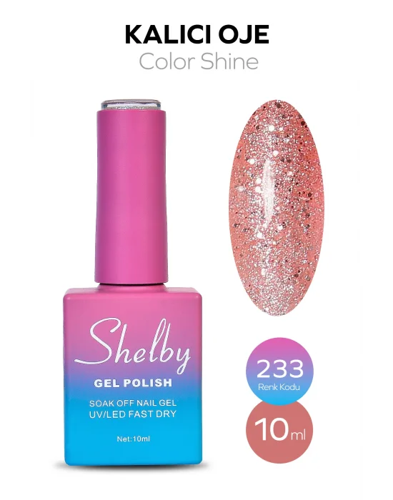 SHELBY 10 ML. A233 IŞILTILI RENKLİ KALICI OJE