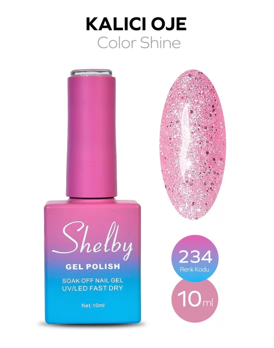 SHELBY 10 ML. A234 IŞILTILI RENKLİ KALICI OJE