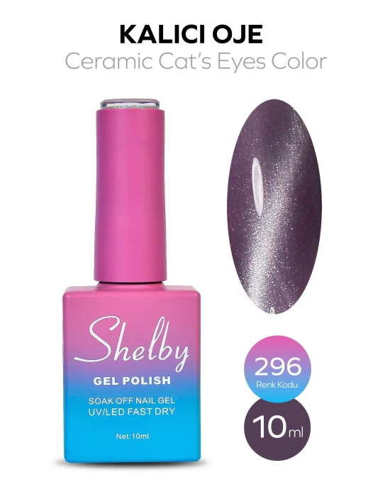 SHELBY 10 ML. A296 SERAMİK KEDİ GÖZÜ KALICI OJE
