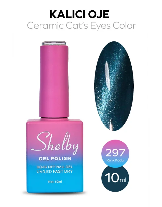 SHELBY 10 ML. A297 SERAMİK KEDİ GÖZÜ KALICI OJE