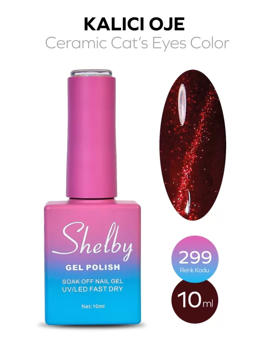 SHELBY 10 ML. A299 SERAMİK KEDİ GÖZÜ KALICI OJE