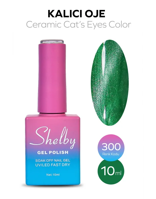SHELBY 10 ML.  A300 SERAMİK KEDİ GÖZÜ KALICI OJE