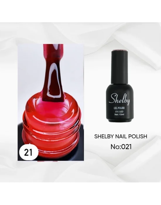 SHELBY 15 ML. 021 YAZ ŞEFFAF CANDY KIRMIZI RENK KALICI OJE