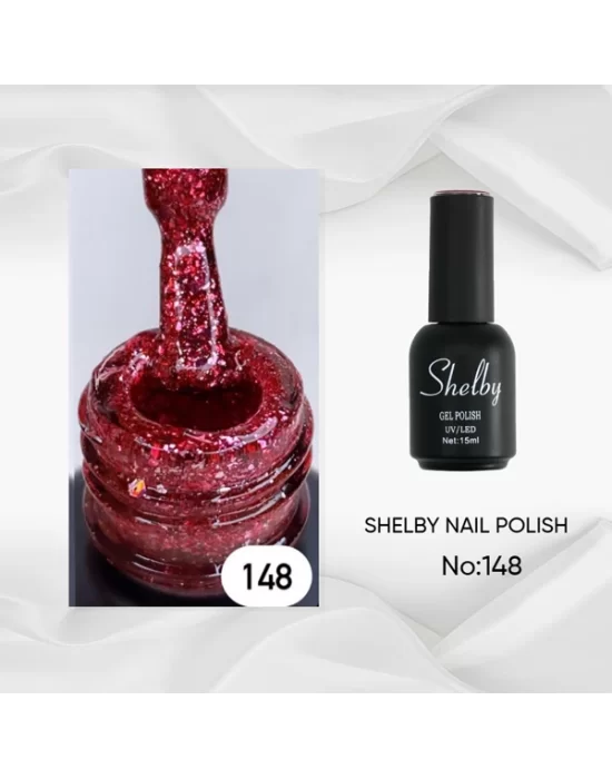 SHELBY 15 ML. PEMBE GILITTERES KALICI OJE