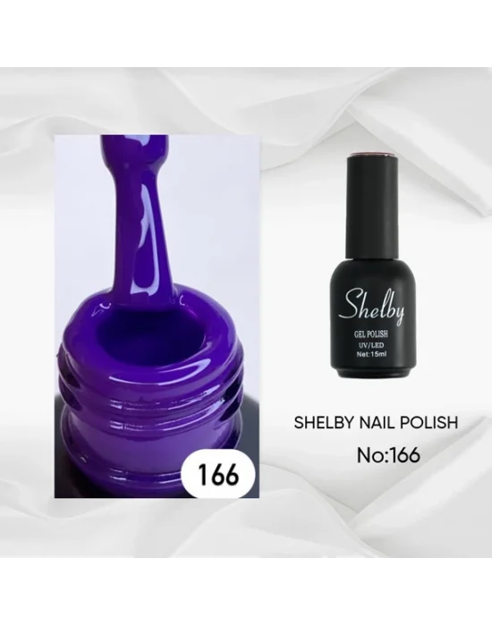 SHELBY 15 ML. 166 KOYU MOR MAVİ TONU KALICI OJE