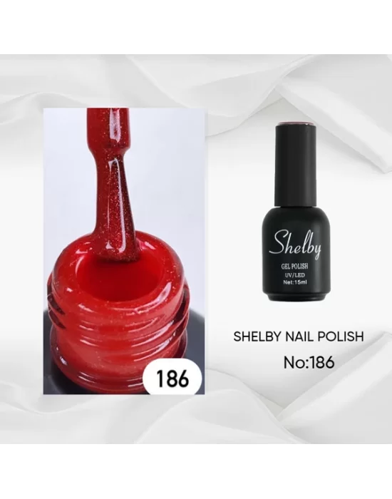 SHELBY 15 ML.186 SİMLİ AÇIK KIRMIZI KALICI OJE