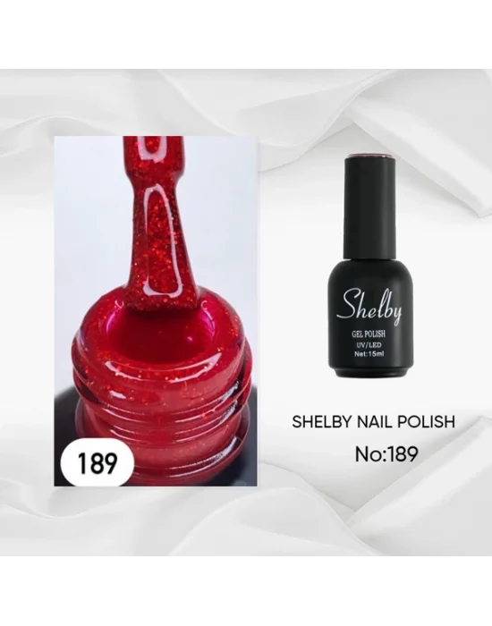 SHELBY 15 ML.189 SİMLİ KIRMIZI KALICI OJE