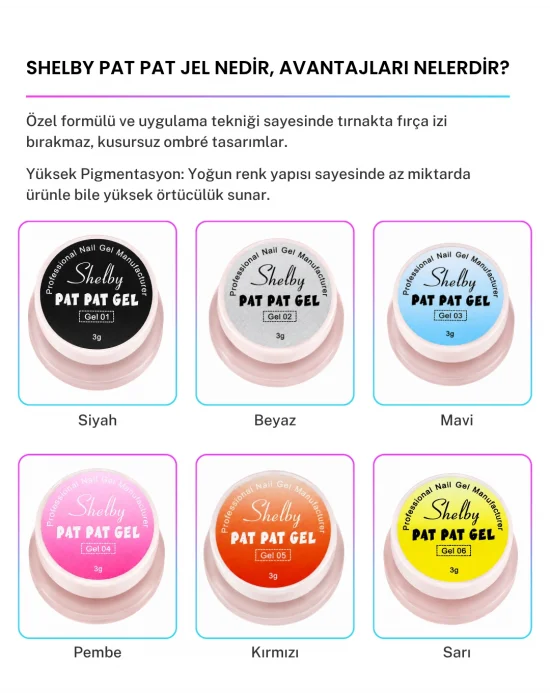 SHELBY 3 GR. PAT PAT TASARIM GEL SİYAH