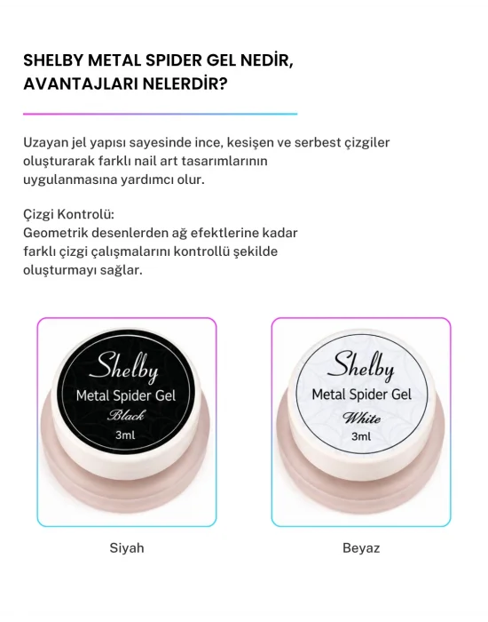 SHELBY 3 GR. SPİDER TASARIM GEL SİYAH