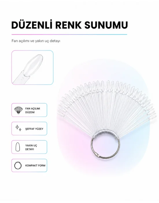 ŞHELBY 50LİK ŞEFFAF NAİL KARTELE
