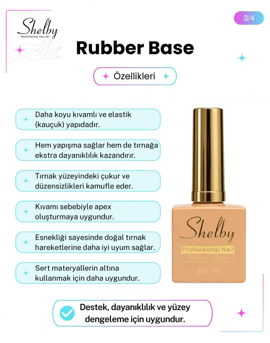 SHELBY RUBBER GEL BASE 20 ML.002 RAKI BEYAZ