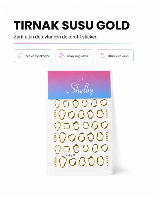 ŞHELBY TIRNAK SÜSÜ GOLD