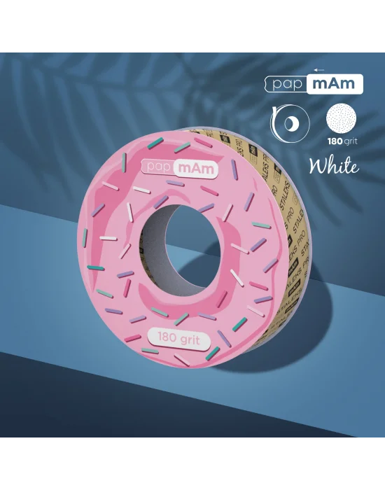 STALEKS PRO Plastik Bobin İçin EXPERT Yedek PapmAm Beyaz Bant Törpü Bloğu, 180 Grit