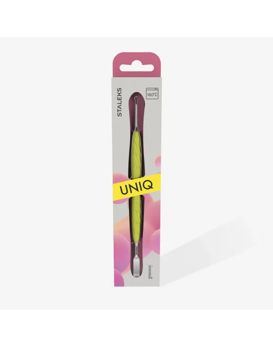 UNIQ 11 TYPE 1 Gummy Sarı Silikon Saplı Tırnak İtici (Düz Uç ve Halka)