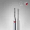 Elmas Yuvarlanmış Silindir Freze, Kırmızı, Çap 1,4 mm, Çalışma Kısmı 8 mm