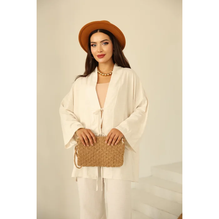 Biye Detaylı Keten Takım