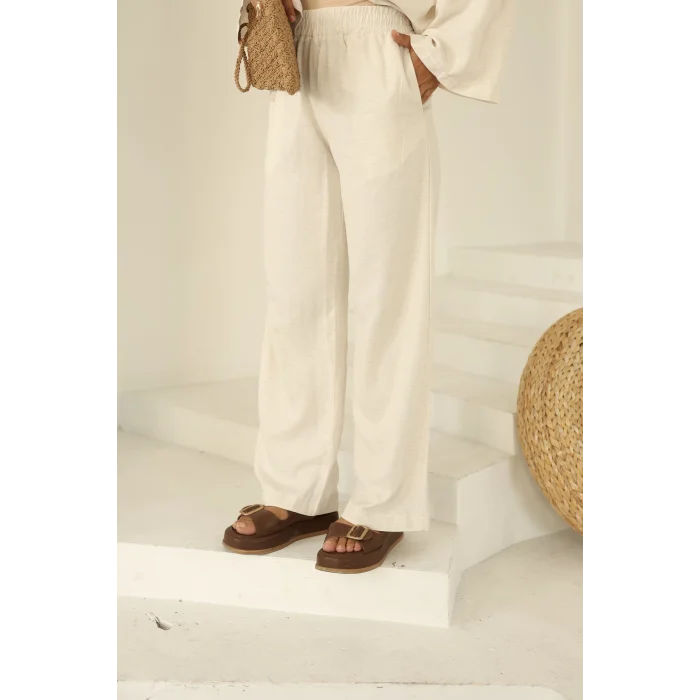 Biye Detaylı Keten Takım