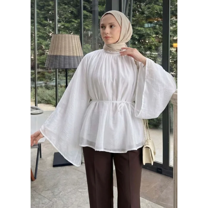 Büzgülü Reglan Kol Tunik