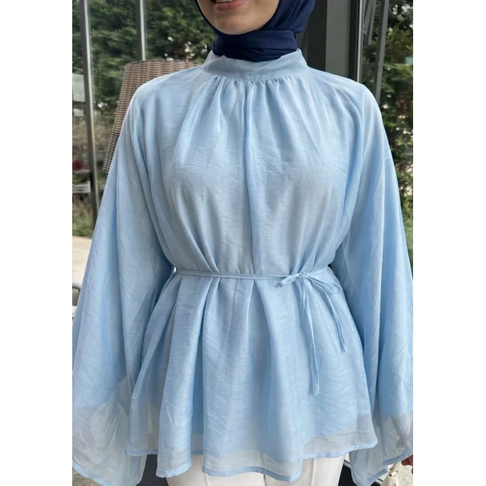 Büzgülü Reglan Kol Tunik