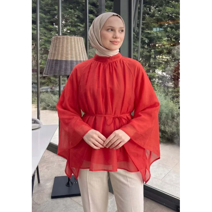 Büzgülü Reglan Kol Tunik
