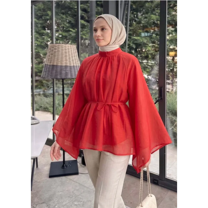 Büzgülü Reglan Kol Tunik