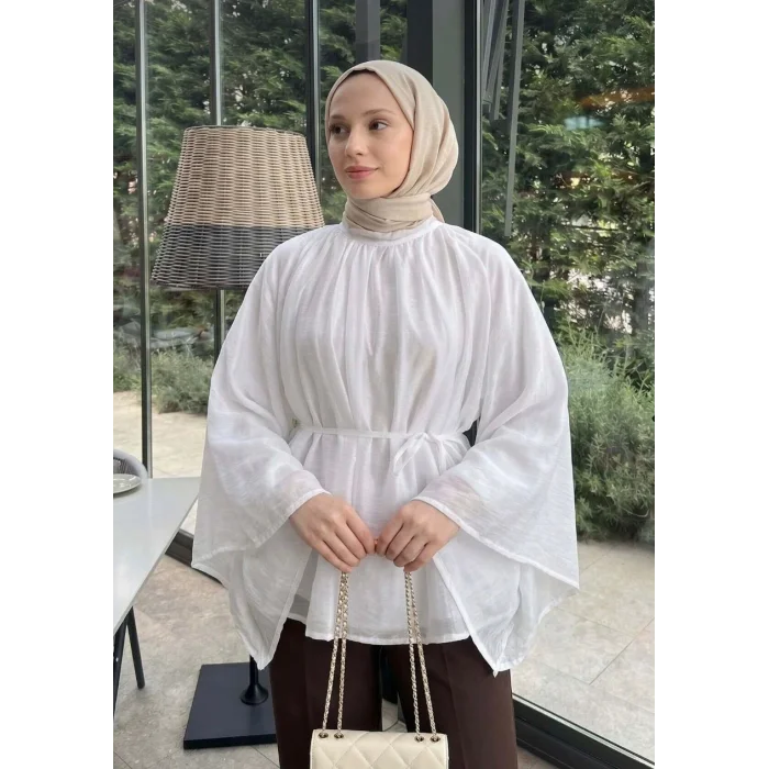 Büzgülü Reglan Kol Tunik