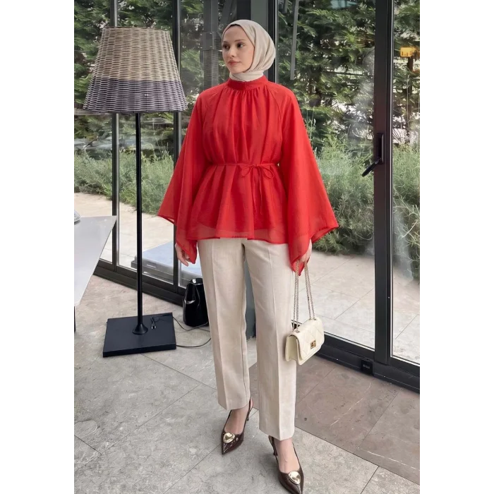 Büzgülü Reglan Kol Tunik