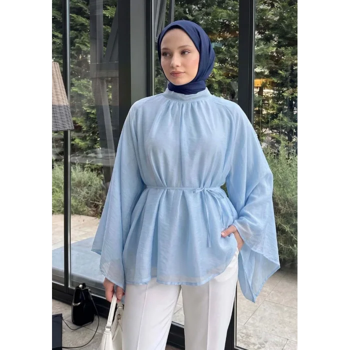 Büzgülü Reglan Kol Tunik