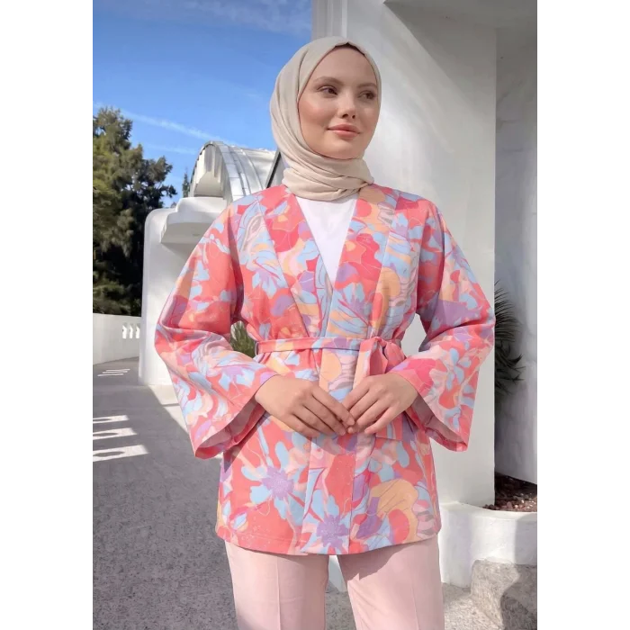 Çiçek Desenli Kimono