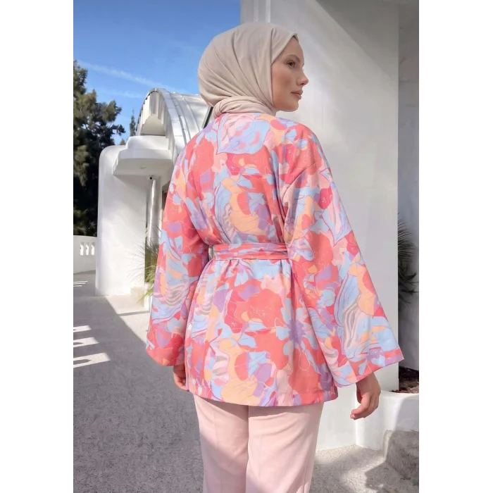 Çiçek Desenli Kimono
