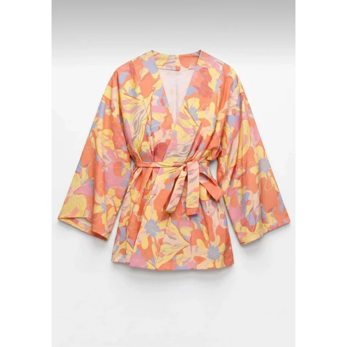 Çiçek Desenli Kimono