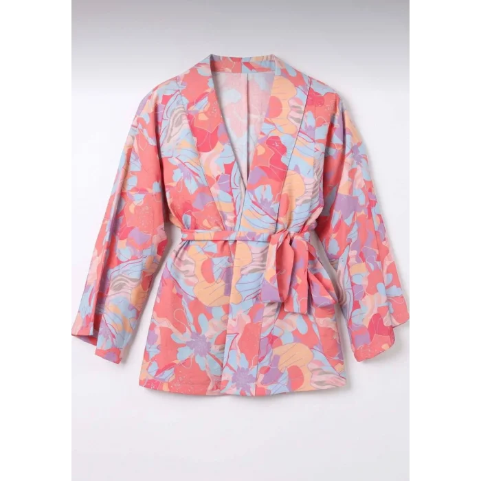 Çiçek Desenli Kimono