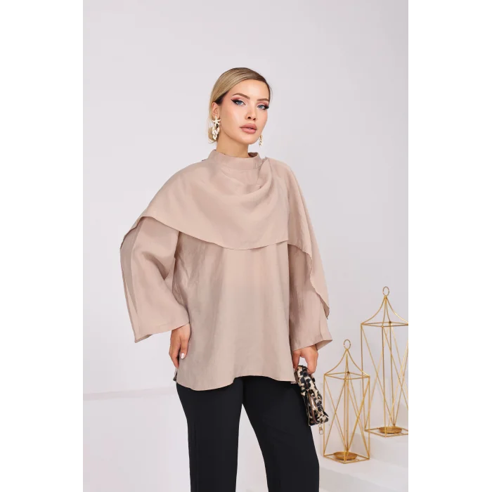 Pelerin Detaylı Tunik
