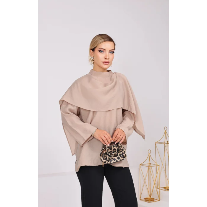 Pelerin Detaylı Tunik