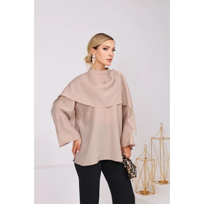 Pelerin Detaylı Tunik