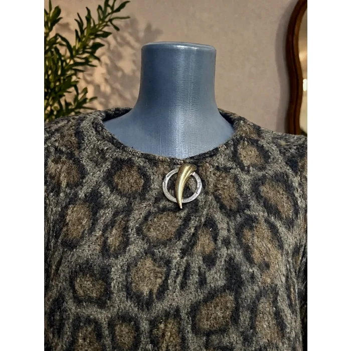 Leopar Kaşe Ceket