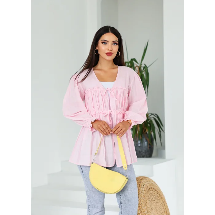 Ön Büzgülü Kimono Tunik