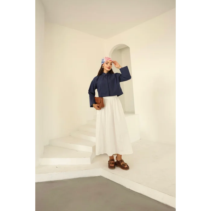 Poplin Basic Gömlek Lacivert