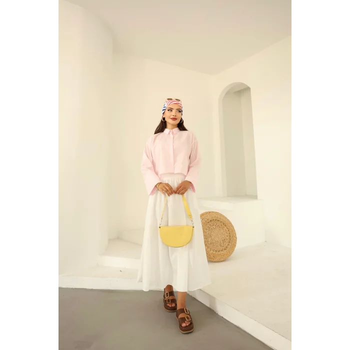 Poplin Basic Gömlek Pembe