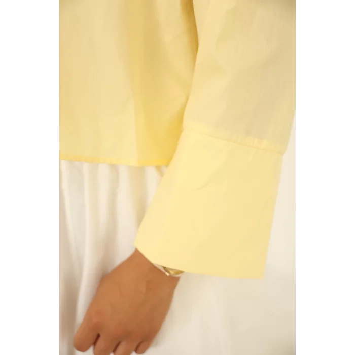 Poplin Basic Gömlek Limon