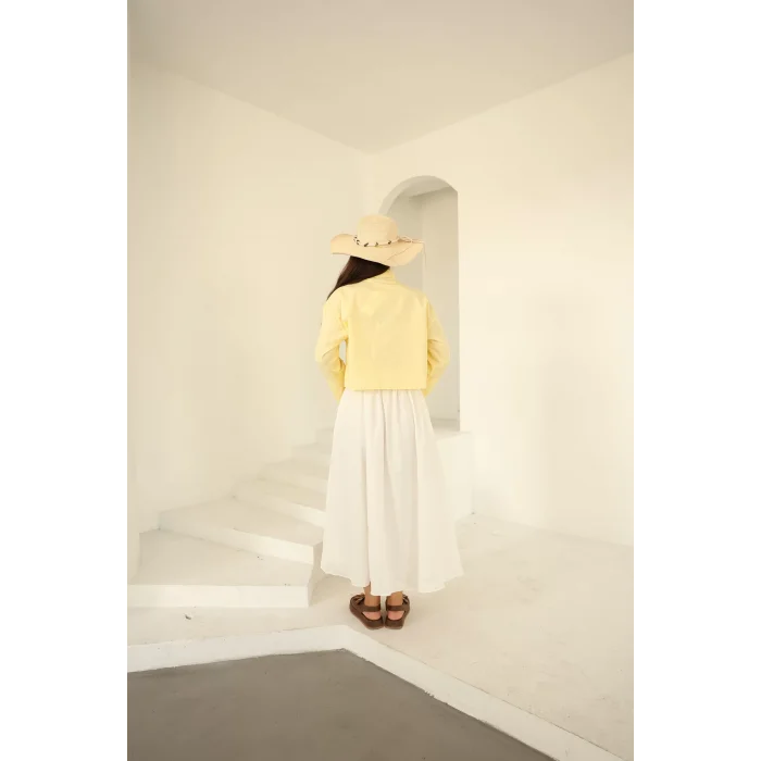 Poplin Basic Gömlek Limon