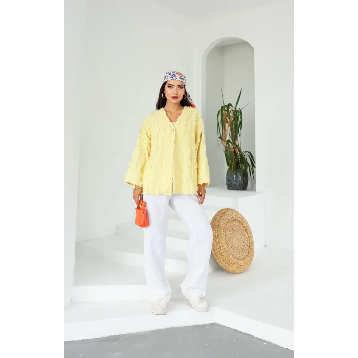 Saçaklı Kimono Limon