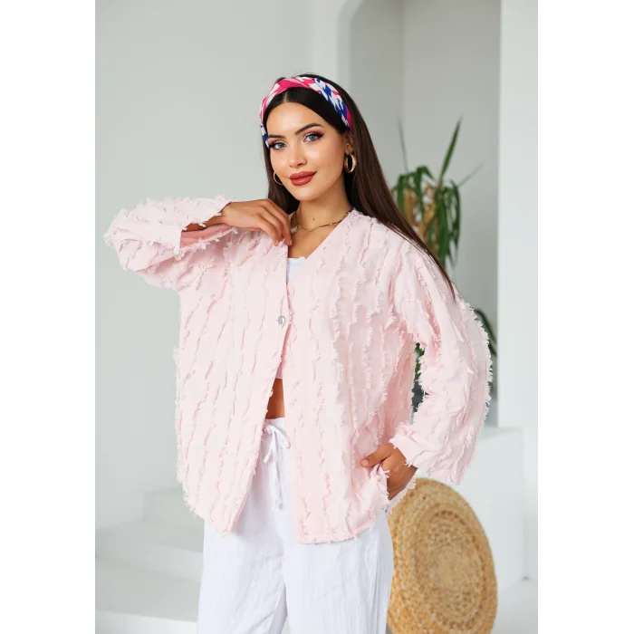 Saçaklı Kimono Pembe