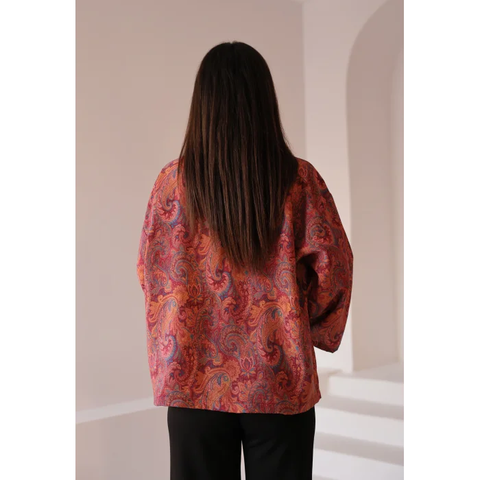 Şal Desen Kuşaklı Kimono