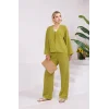 Bağlama Detaylı Kimono Pantolon Takım