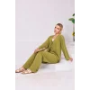 Bağlama Detaylı Kimono Pantolon Takım