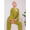 Bağlama Detaylı Kimono Pantolon Takım