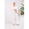 Bağlama Detaylı Kimono Pantolon Takım