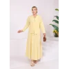 V Yaka Poplin Gömlek-Etek Takım