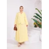 V Yaka Poplin Gömlek-Etek Takım